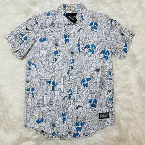Bethesda Fallout Vault Boy Button Down Shirt Size Small